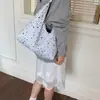 Bolsa Tote Leve para Aula e Deslocamento Feminina 2026 Nova Moda Casual de Verão Bolsa de Ombro Único Bolsa Transversal de Grande Capacidade