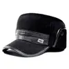 Gorro Cálido de Invierno para Hombres de Mediana Edad y Ancianos, Sombrero de Cuero para Papá con Forro Polar, Gorra de Béisbol Gruesa Cortavientos con Protección para las Orejas