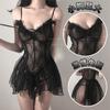 Ice Lioguo Lencería Sexy Pijama Transparente Uniforme de Pareja Tentación Provocación Suministros Emocionales Traje de Pasión Translúcido