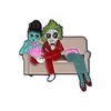 Serie de películas de terror de Halloween europeas y americanas pin máscara de terror personaje broche insignia de solapa combinación multiestilo