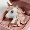 Broche de Insignia de Unicornio Rosa Exquisito y Lindo, Pin de Animal Esmaltado de Lujo Ligero de Gama Alta, Accesorio Versátil de Moda Transfronterizo