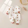 Coleção LiquidaçãoMacacão Quente Sem Costura de Algodão Puro para Bebê Macacão Infantil Roupa Estilo Monge para Todas as Estações