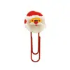 Clip para sujetapapeles navideño que brilla en la oscuridad, marcapáginas de goma blanda, clip marcador de página para libro de estudiante, pequeño regalo de Navidad, en stock