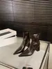 Botas Únicas de Salto Alto Bloco Marrom, Botas Slim, Botas Curtas, Botas Femininas, Botas de Bico Fino Outono e Inverno 2025, Botas de Cano Curto Estilo Francês