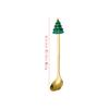 Juego de Vajilla Cuchara Navideña Muñeco de Nieve Alce Cuchara de Café Papá Noel Tenedor de Fruta Cuchara de Muñeca Tenedor Regalo