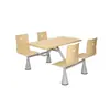 Mesas y sillas para comedor escolar, mesas de comida rápida para comedor de empresa, juego de mesa de comedor de pizarra de una sola pieza de alta gama para empleados