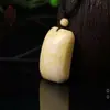 Pendente de Cera de Abelha Branca Âmbar Paz Pingente Gota d'Água Tudo Dá Certo Corrente de Suéter Pingente para Homens e Mulheres