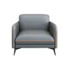 Sofá Moderno Minimalista de Cuero, Elegante Recepción de Oficina y Zona de Descanso, Sofá de Negocios para Oficina y Juego de Mesa de Café