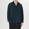 Camisa de Seda de Hielo para Hombre 2026 Verano Seda de Hielo Color Sólido Capa Interior Fresca Holgada Casual Manga Larga Camisa con Caída