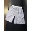 Shorts de Cuadros Verde Menta para Hombre, Shorts de Playa Finos de Verano, Shorts de Playa Deportivos de Secado Rápido