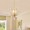 Lámpara de araña de cristal, sala de estar estilo americano, luz LED de techo estilo europeo, luz para entrada y comedor, iluminación de dormitorio nórdico, lujo ligero y ultrabrillante