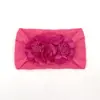 Accesorios para el cabello de bebé de color sólido, Diadema de flor de nailon sin costuras para bebé, Diadema de ala ancha para niños, Lazo