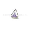 Transfronterizo Nuevo G23 Titanio Zirconio Rosca Interna Uña Labial Triangular Uña Labial Uña Hueso Oreja Joyería para Perforación