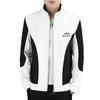 Transfronterizo se puede distribuir en nombre de la primavera de 2025 nuevo color combinado chaqueta con cremallera bordada abrigo blanco negro caqui
