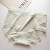 Ropa Interior de Algodón Japonés para Mujer Proteína de Seda de Morera Antibacteriana Tiro Bajo Cintura Media Encaje para Niña Talla Grande