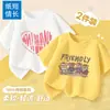 Camiseta Feminina Verão Roupas de Verão para Meninas Gola Redonda Casual Manga Curta Camiseta Top Novo Estilo 2026 Infantil Estilosa Algodão Puro Manga Curta