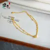 Tienda de Oro Mismo Estilo Deslumbrante Pulsera de Perlas Láser Cintura Delgada Doble Capa para Mujer, Joyería de Lujo Ligero Color Oro Arena, Accesorio de Mano de Nicho de Doble Capa