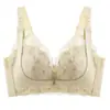 Sujetador ajustable anticaída con hebilla frontal grande y fruncido en el pecho para mujer