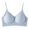 Sujetador Invisible sin Espalda con Escote Halter Grande en Forma de U, Base Invisible, Tirantes Finos Desmontables, Lencería para Mujer
