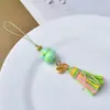 Novo Pingente de Cabacinha com Franja em Laca Degradê Estilo Chinês, Cordão Trançado à Mão para Celular, Acessório de Bolsa em Brocado Song Tradicional