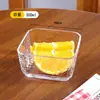 Cuadrado Martillado Vidrio Tazón Ensalada de Frutas Frutos Secos Snack Plato Postre Salón de Belleza Tazón de Snacks Snack Fruta Bandeja
