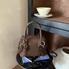 Bolsa de Veludo Camurçado Feminina 2026 Nova Outono Essenciais de Trabalho Diário Pequena Tote Bag Bolsa de Ombro Único Transversal Retro de Alta Qualidade