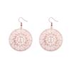Brincos Clássicos Europeus e Americanos Finos de Metal Placa de Cobre Peça Esculpida Olhos Charmosos Brincos Dourados Rose com Luz do Sol para Mulheres