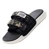 Pantuflas de Verano Modernas de Moda Casual Versátiles para Exteriores Doble Hebilla Suela Suave Velcro Estilo Pareja Diseño de una Sola Pieza
