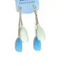 Pendientes de cadena de amor de verano coloridos de dopamina para mujer, diseño de clip para oreja, personalidad, dulce, fresco, temperamento, pendientes largos versátiles