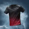 Camiseta de manga corta de seda helada para hombre, secado rápido, deportiva, para fitness, verano, ropa para correr, comercio exterior, transfronterizo, venta al por mayor de fábrica, camiseta de manga corta para hombre