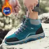 Zapatos de Senderismo para Pareja Otoño e Invierno Forrados de Lana Calientes Zapatos de Viaje Botas de Nieve para Exteriores de Mujer Antideslizantes Zapatos Deportivos de Senderismo para Hombre