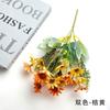 Paquete de crisantemos de 5 tenedores, colores otoñales, estilo pastoral para el hogar, 20 pequeñas margaritas decorativas, adornos florales de fotografía Mori