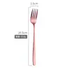 Amazon Cuchara de Acero Inoxidable 304 Mango Largo Chapada en Titanio Vajilla Cuchara Mezcladora de Colores Tenedor Coreano Cuchara Creativa para Hielo