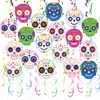 Decorações Espirais Penduradas para o Dia dos Mortos Festa Mexicana Tema Caveira de Açúcar Decorações Espirais Penduradas Decoração para Montagem de Ambiente
