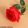 Simulação Rosa Única Flor de Pano de Seda Arranjo de Casamento Decoração de Casa Ornamento de Arte Floral Flor Artificial Flor Falsa Flor de Plástico