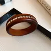 Novo Bracelete Geométrico de Madeira Texturizada Estilo Chinês Retro Simples Personalizado para o Dia a Dia Joias de Nicho de Alta Qualidade Atacado