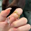 Anillo Pequeño Estilo Antiguo Flor de Durazno, Diseño de Nicho, Nuevo Modelo 2026, Estilo Minimalista, Anillo Abierto Ajustable
