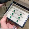 Venta al por mayor de fábrica pequeño rojo departamento material natural peligroso yang verde calabaza jade anillo plata s925 incrustado diseño pequeño fresco