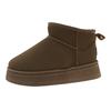 Botas de neve femininas plus size 2024 inverno lã forrada fundo grosso fundo plano nordeste pão botas curtas botas de algodão feminino comércio exterior