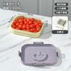 Caja de Almuerzo de Frutas para Acampar al Aire Libre Picnic Portátil Caja de Almacenamiento Compartimentada Caja de Conservación de Alimentos de Plástico para Refrigerador