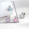 Nuevo Color Dopamina de Hensen Estrella Saturno Circonita Estilo Retro Francés Clavo de Hélice para Oreja Joyería de Piercing de Alta Gama