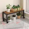 Novo Modelo 2025 Carrinho de Flores com Rodas para Sala de Estar, Suporte de Chão, Rack de Armazenamento Móvel para Varanda, Suporte de Vasos de Flores Escalonado Multicamadas