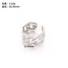 Anillo mínimo de pedido europeo y americano retro ancho plisado de acero de titanio oro de 18k personalizado de acero inoxidable en forma de corazón