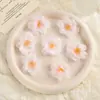 Flores artificiales de tela de seda, pequeñas flores de cerezo y durazno, accesorio para el cabello Hanfu, pasador de estilo antiguo DIY, adorno para el cabello, accesorio de flor artificial