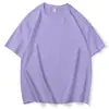 Cores Verão 23 4 Tamanhos 180g Malha de Seda Leite Duplamente Escovada Macia Fina Lisa Manga Curta Camiseta Corte Solto Atacado