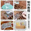 Luz de Noche con Letra de Resina Epoxi Hecha a Mano DIY Regalo Creativo Hecho a Mano Festival del Medio Otoño Luz de Noche Creativa