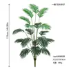 Pegamento suave planta verde hojas de hierro decoración sala de estar europea palmera artificial en maceta interior suelo anémona planta verde venta al por mayor