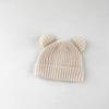 Gorro de lana para bebé coreano, bonito gorro de punto con orejas de oso para otoño e invierno, gorro de bebé coreano de moda.