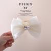 Fábrica de Yiwu Pinza de Agarre Estilo Coreano Gran Cantidad de Cabello Accesorios para Múltiples Cabellos Verano Sentido de Alta Gama Horquilla Lazo Clip Tiburón de Perlas