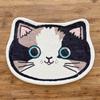Tapete de Chão Cabeça de Gato Imitação de Caxemira, Resistente a Manchas e Fácil de Cuidar, Almofada Rosto de Gato Cartoon Mais Vendida, Tapete Antiderrapante para Casa, Mais Vendido Transfronteiriço